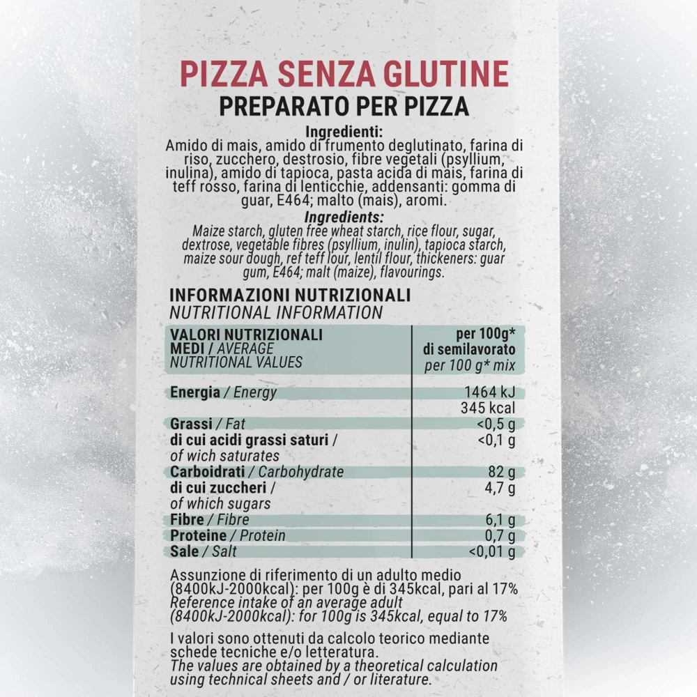 Bezlepková směs na pizzu a kynuté pečivo 1 kg