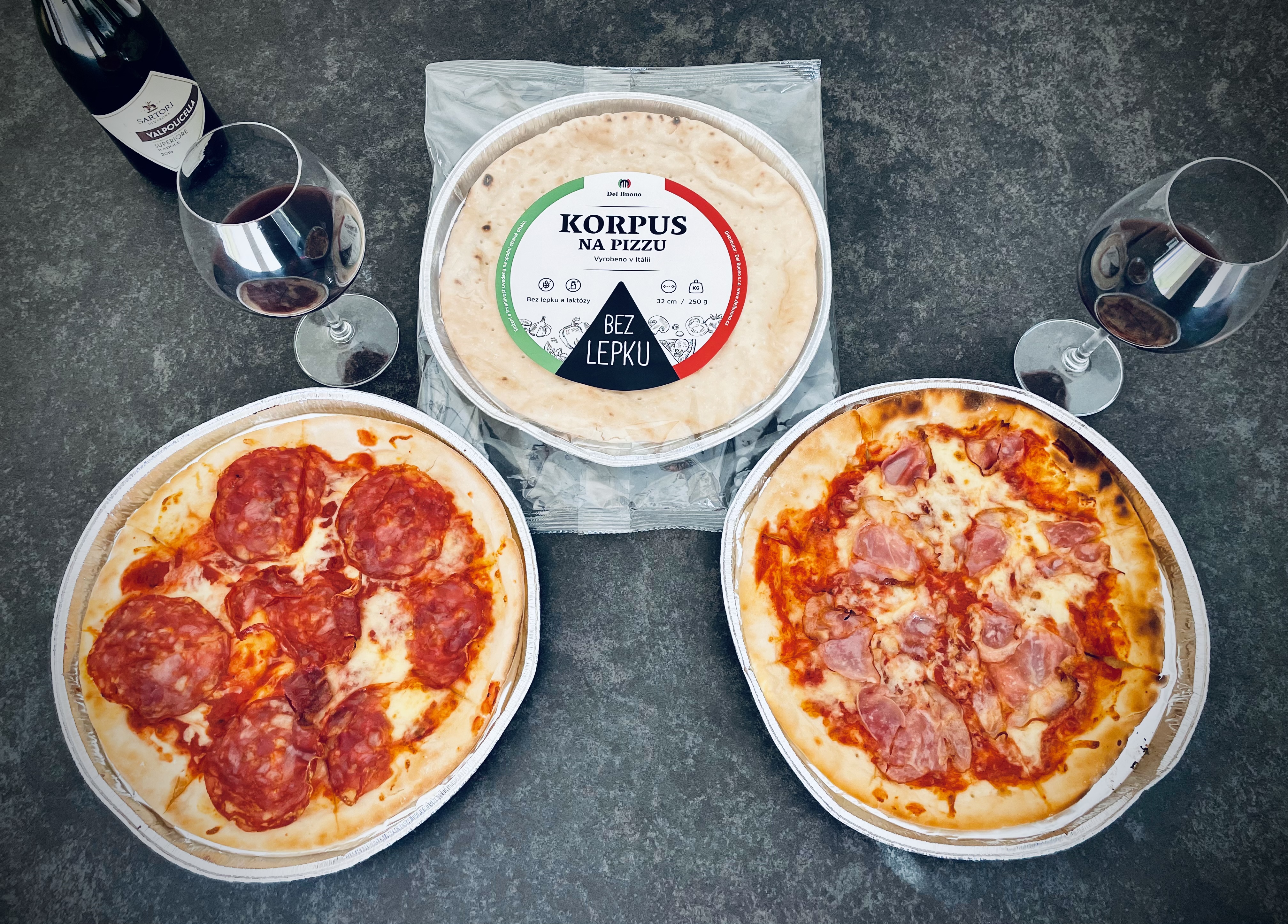 Pizza korpus 32 cm bezlepkový trvanlivý DUO pack